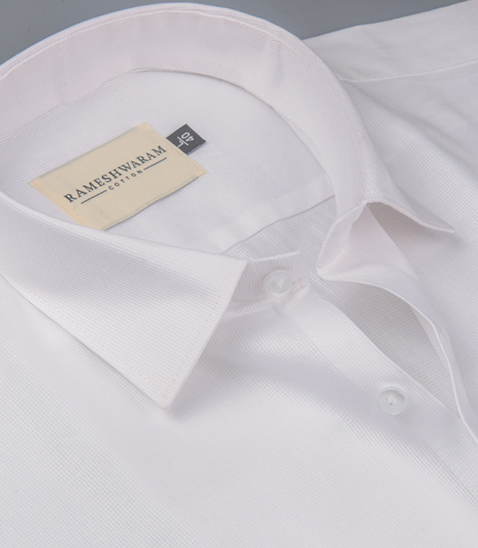 Luxurious Premium Giza Bright White For Men Shirt