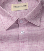 Pescora Italian Linen Blush Pink For Men Shirt