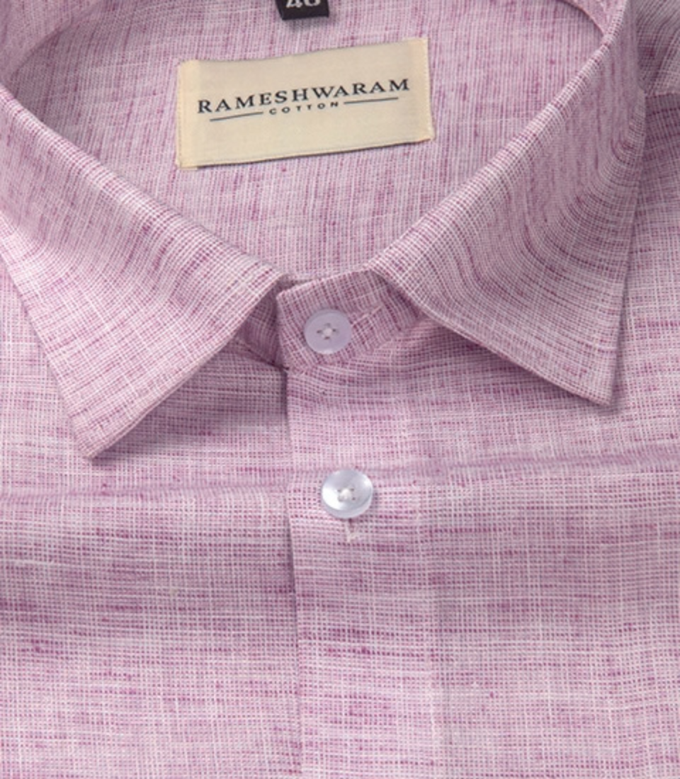 Pescora Italian Linen Blush Pink For Men Shirt
