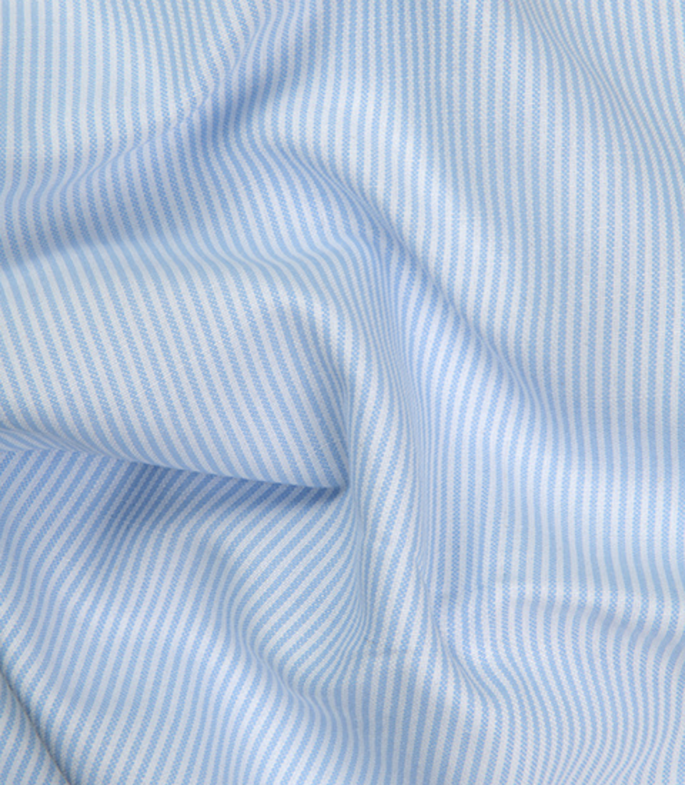 Corporate 100% Luxury Cotton Light Blue Lining Formal For Men Shirt