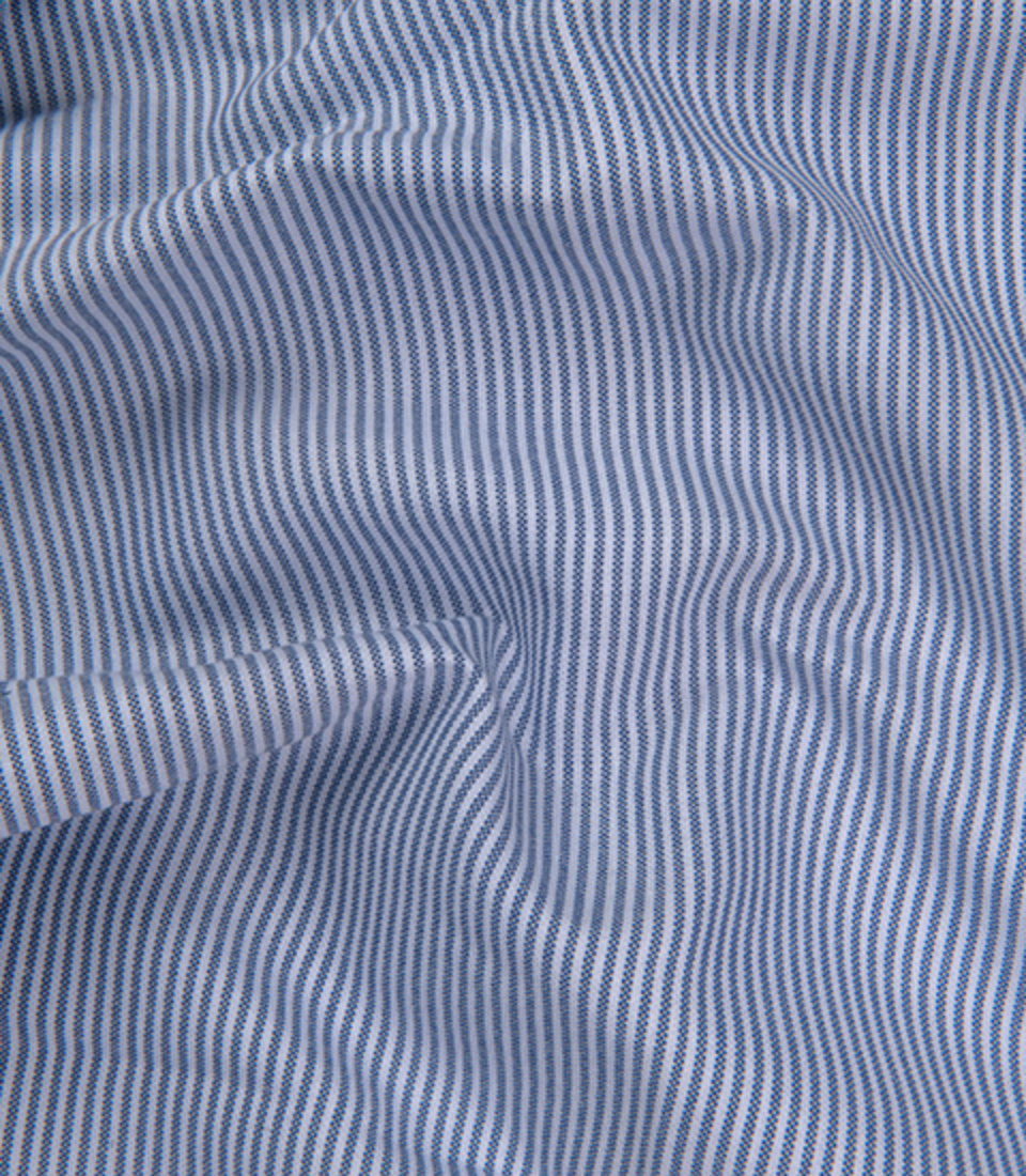 Corporate 100%  Luxury Cotton Blue-stripe For Men Shirt