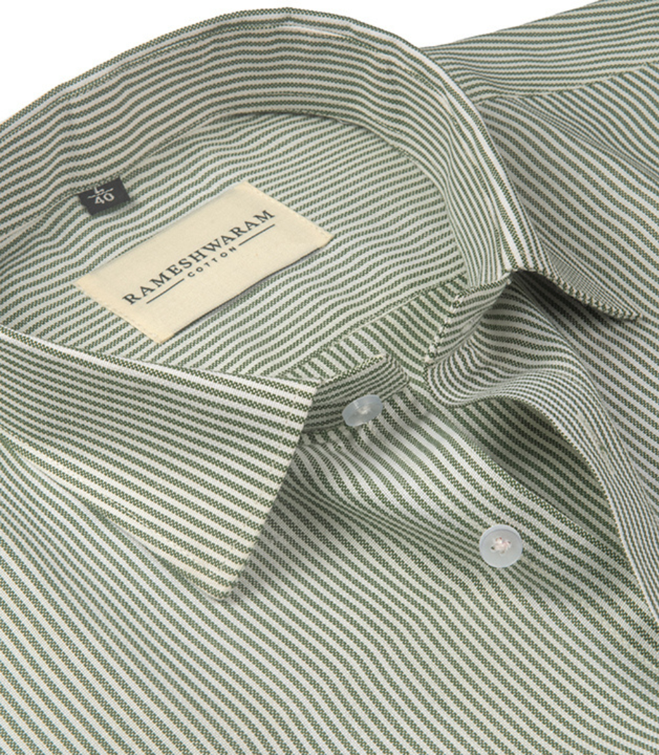 Corporate 100% Luxury Cotton Pinstripe Lining Formal For Men Shirt