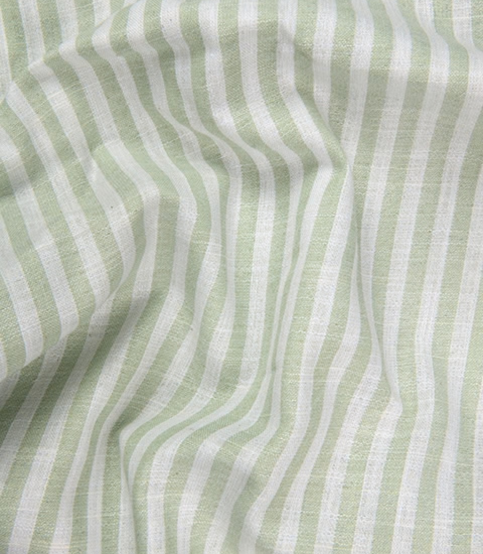 Positano Luxurious Alivine Green With White Line Formal For Men Shirt