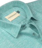 Velmora Luxurious Linen Seafoam Green For Men Shirt