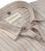 Azure stripes Tan Cream For Men Shirt