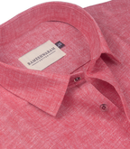 Velmora Luxurious Linen Heather Red For Men Shirt