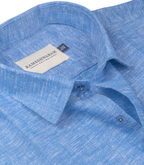 Velmora Luxurious Linen Vibrant Blue Formal For Men Shirt
