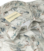 Premium Printed Cotton Glier Grey Off White For Men Shirt