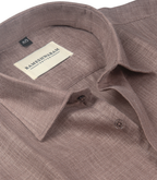 Cotton Linen Blend Light Brown Soft For Men Shirt