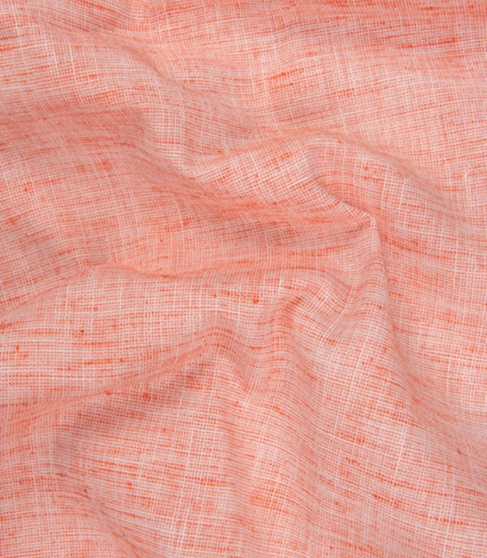 Pescora Italian Linen Salmon Peach For Men Shirt