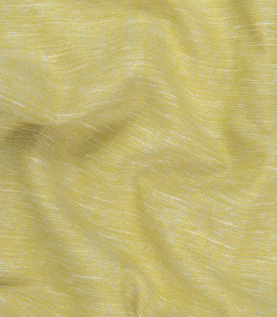 Velmora Luxurious Linen Butter Yellow For Men Shirt
