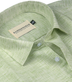 Pescora Italian Linen Green Light For Men Shirt