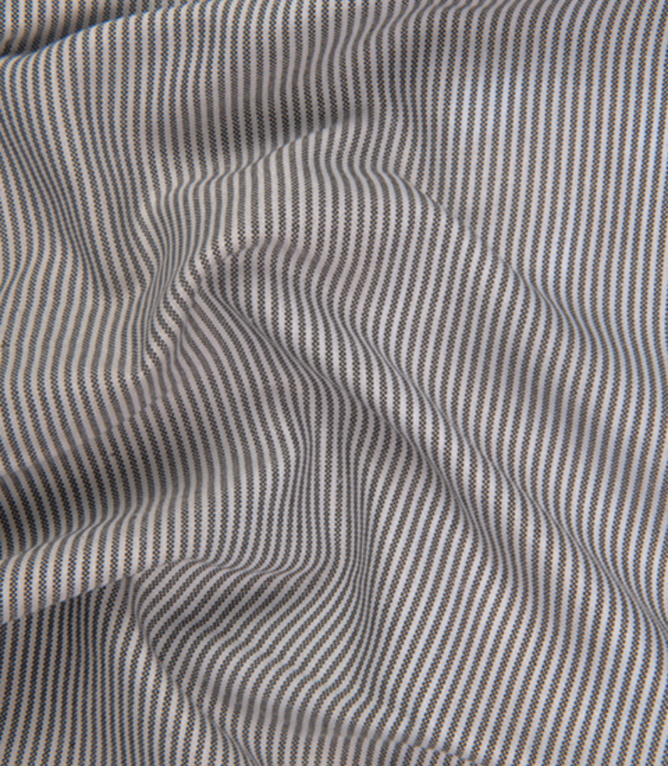 Corporate 100% Luxury Cotton Brown Micro-Stripe Men Shirt