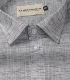 Pescora Italian Linen Ask Grey For Men Shirt