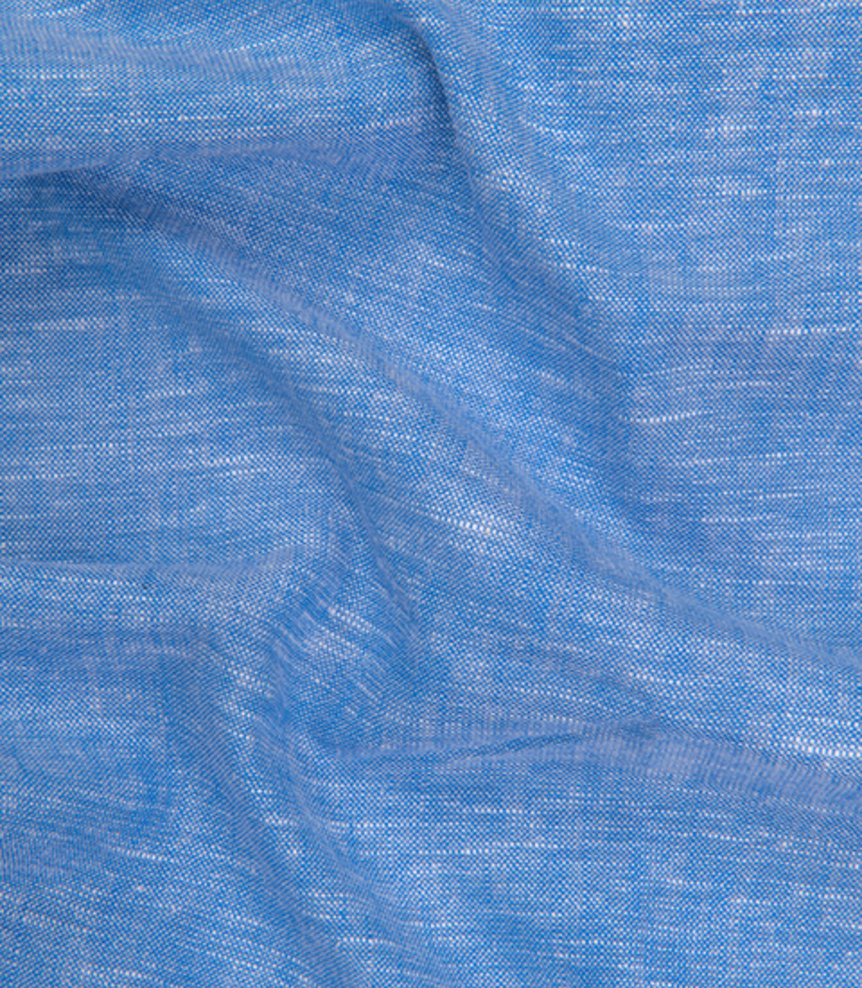 Velmora Luxurious Linen Vibrant Blue Formal For Men Shirt