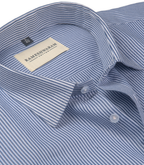 Corporate 100%  Luxury Cotton Blue-stripe For Men Shirt