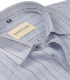Azure Stripes Pinstripe For Men Shirt