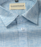 Pescora Italian Linen Frast Blue For Men Shirt