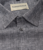 Velmora Luxurious Linen Fuscous Grey For Men Shirt