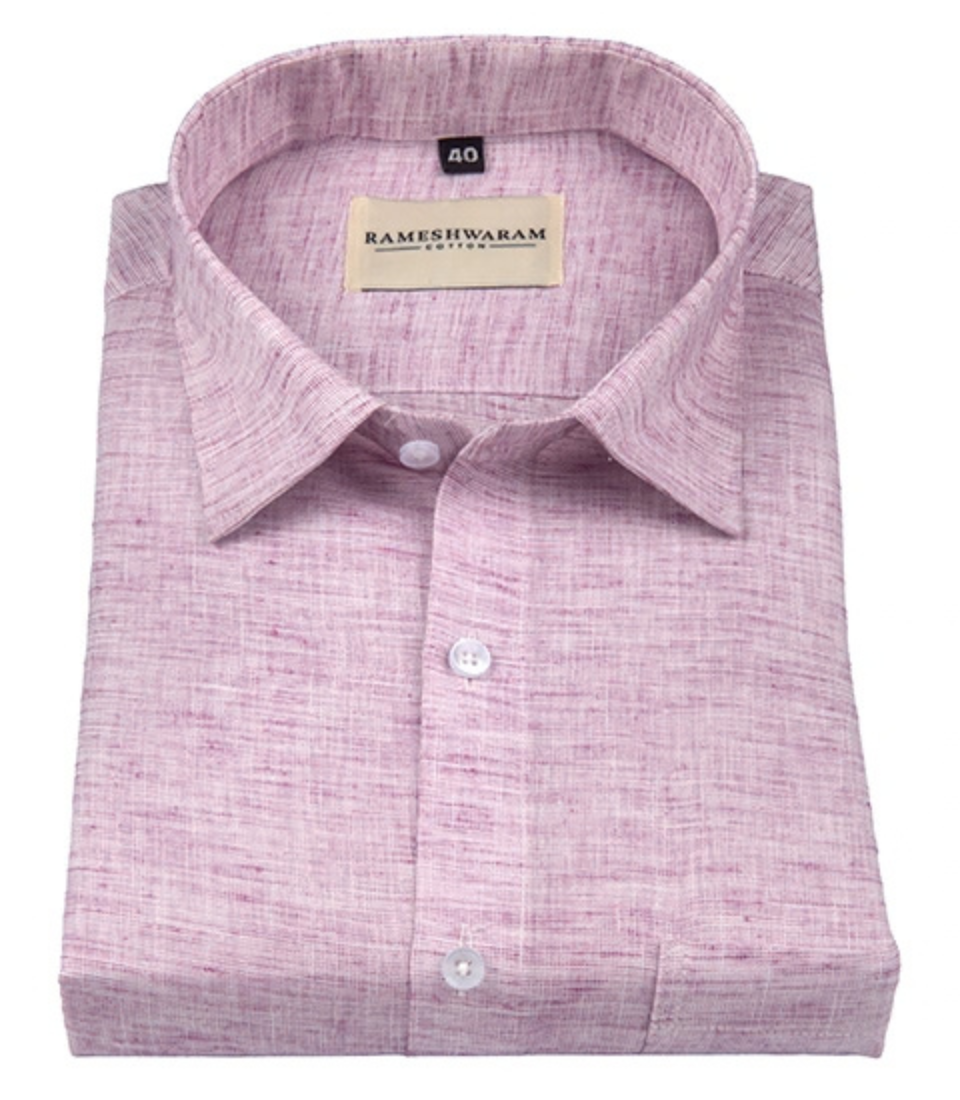 Pescora Italian Linen Blush Pink For Men Shirt