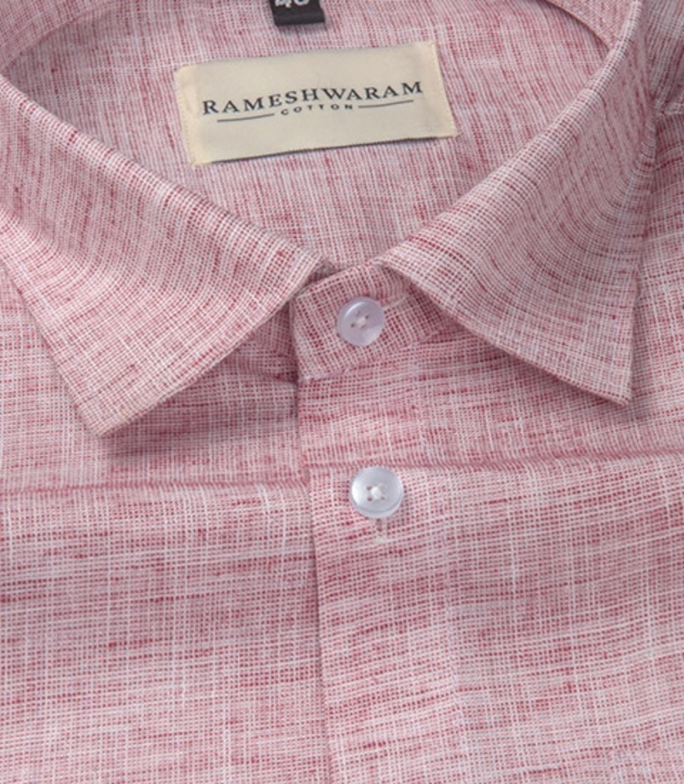 Pescora Italian Linen Dusty Rose For Men Shirt