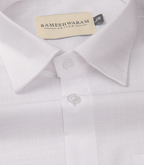 Luxurious Italian Linen White Oxford For Men Shirt