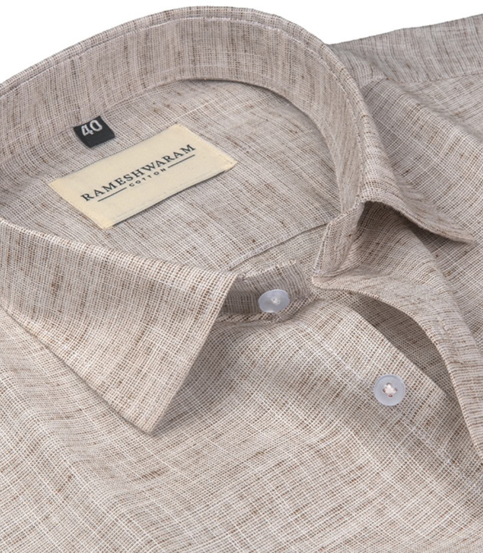 Pescora Italian Linen Skin Light Linen For Men Shirt