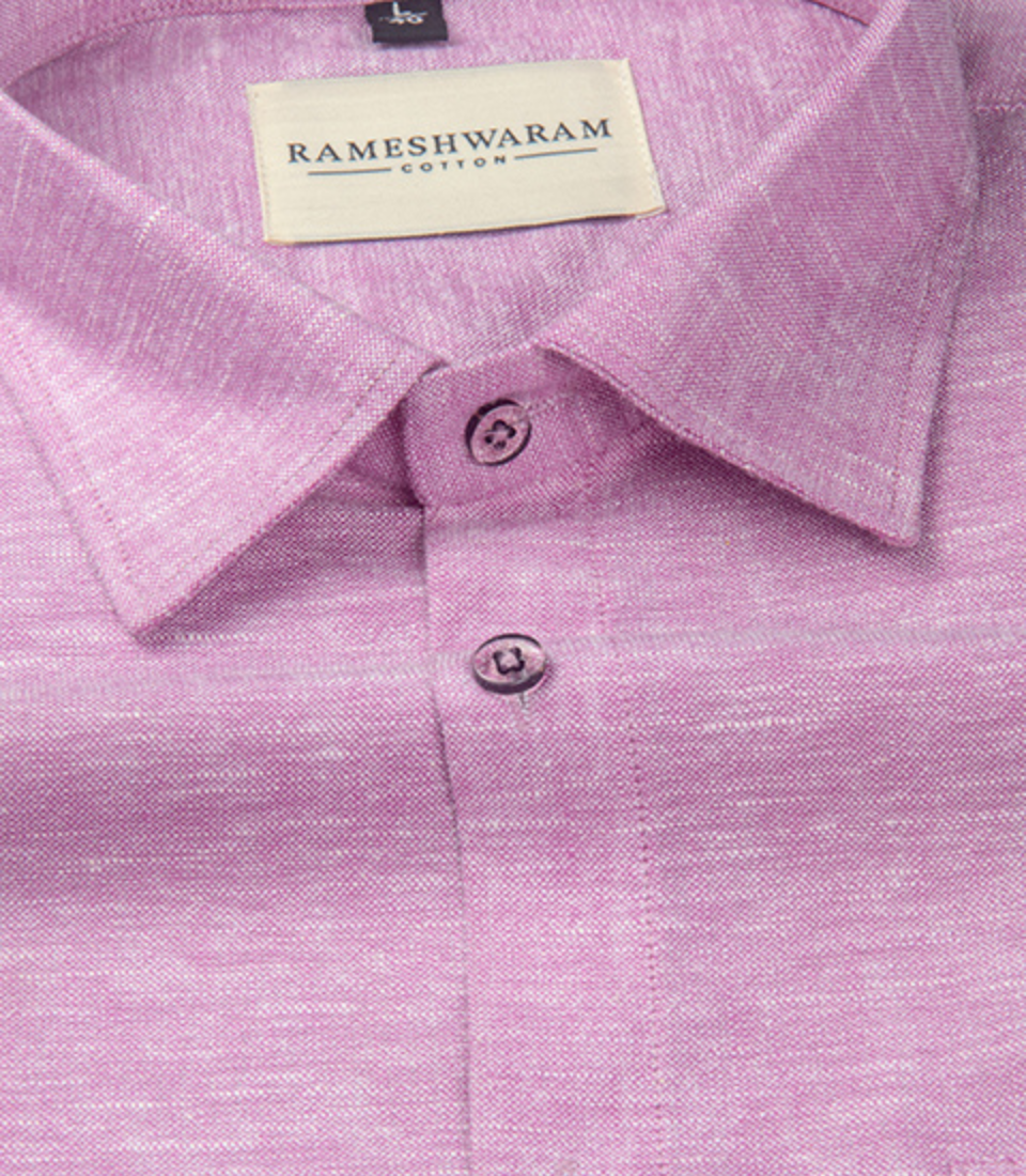 Velmora Luxurious Linen Onieon Pink For Men Shirt