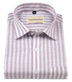 Positano Luxurious Linen Cotton Soft Almond-stripe For Men Shirt