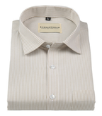 Corporate 100% Luxury Cotton Light Yellow Lining Formal For Men Shirt