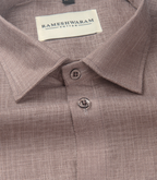 Cotton Linen Blend Light Brown Soft For Men Shirt