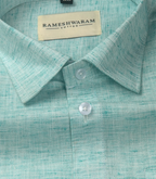 Pescora Italian Linen Seafoam Green For Men Shirt