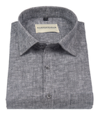 Velmora Luxurious Linen Fuscous Grey For Men Shirt