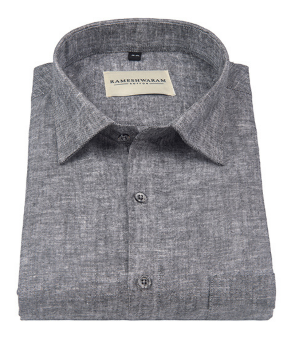 Velmora Luxurious Linen Fuscous Grey For Men Shirt