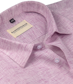 Pescora Italian Linen Blush Pink For Men Shirt