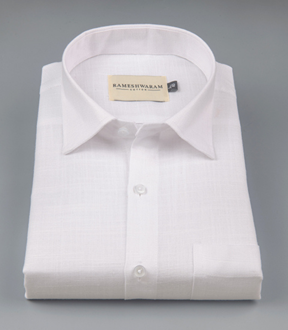 Luxurious Italian Linen White Oxford For Men Shirt