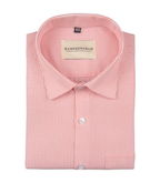 Corporate 100% Luxury Cotton Light Orange Lining Formal For Men Shirt