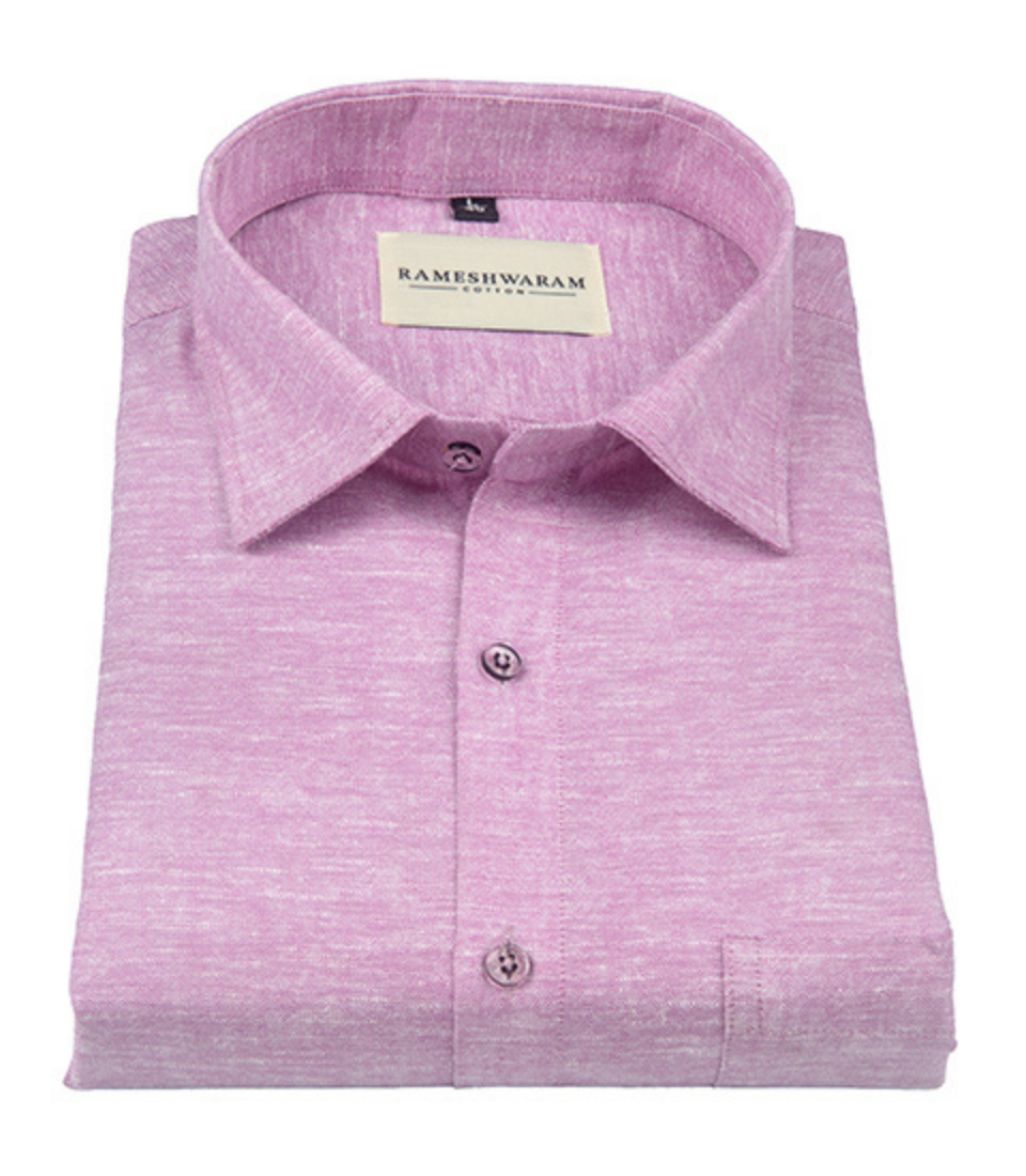 Velmora Luxurious Linen Onieon Pink For Men Shirt