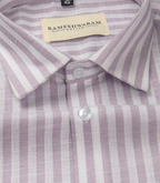 Positano Luxurious Linen Cotton Soft Almond-stripe For Men Shirt