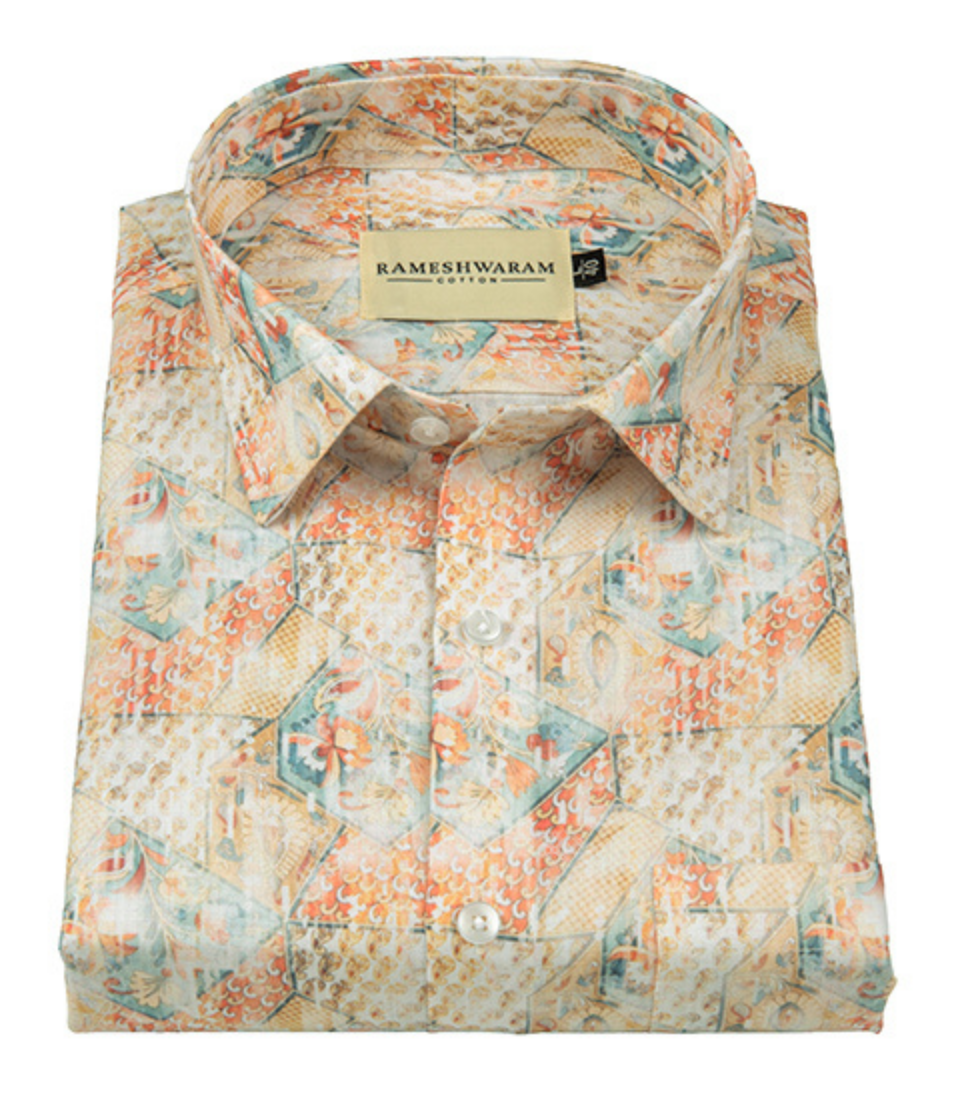 Premium Printed Cotton Multicolour For Men Shirt
