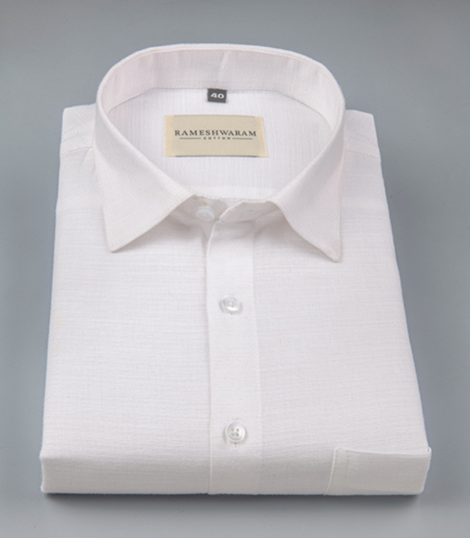 Classic Linene Bright White For Men Shirt