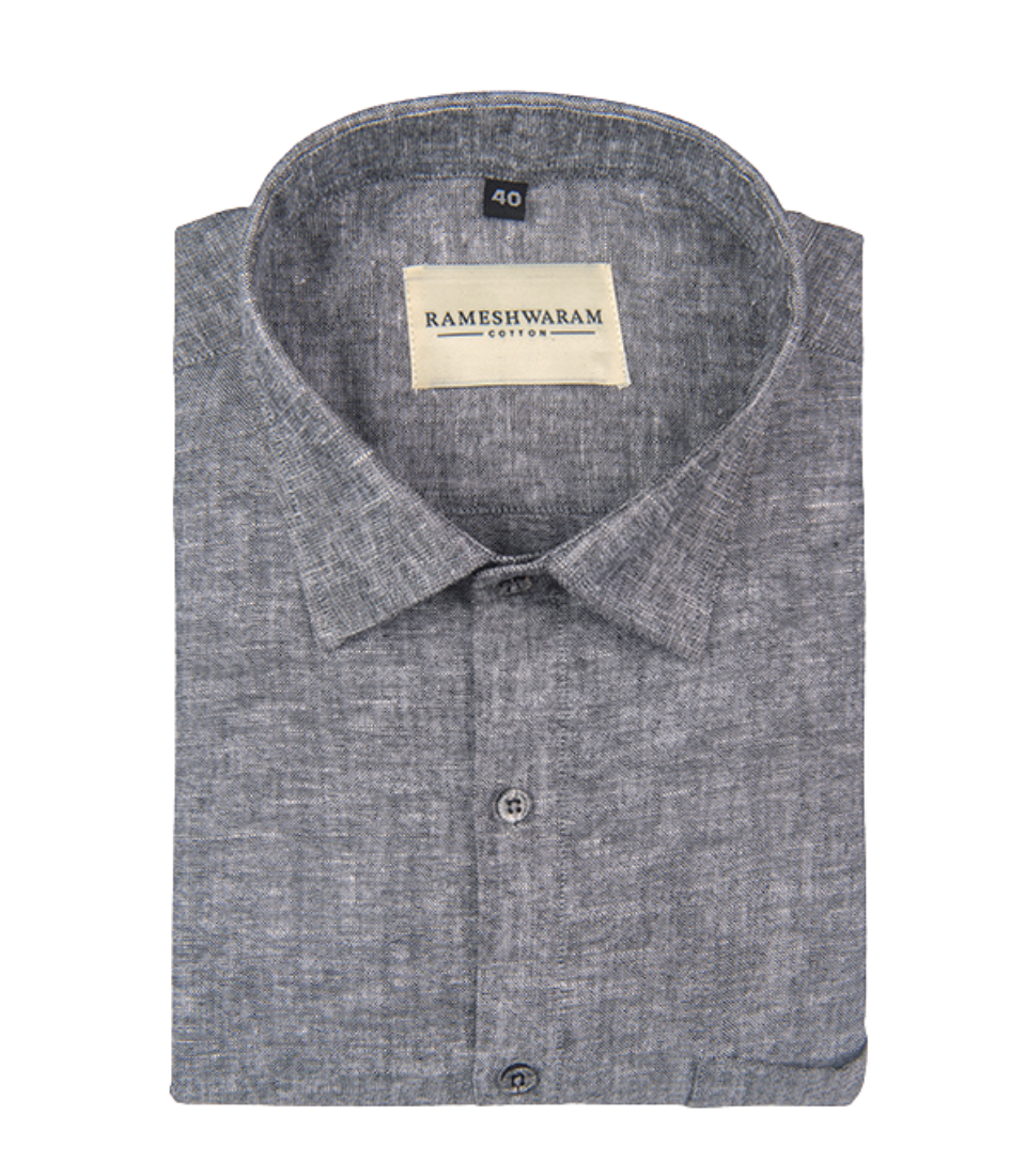 Velmora Luxurious Linen Fuscous Grey For Men Shirt
