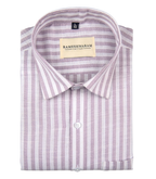 Positano Luxurious Linen Cotton Soft Almond-stripe For Men Shirt