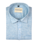 Pescora Italian Linen Frast Blue For Men Shirt