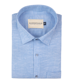 Velmora Luxurious Linen Ice Blue Shirt For Men