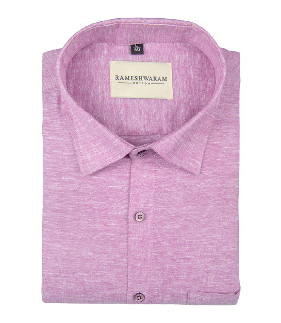 Velmora Luxurious Linen Onieon Pink For Men Shirt