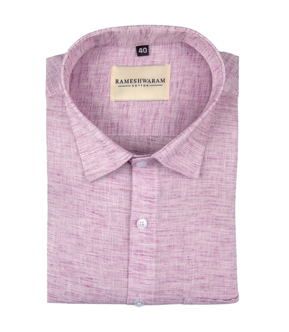 Pescora Italian Linen Blush Pink For Men Shirt