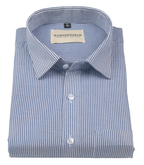 Corporate 100%  Luxury Cotton Blue-stripe For Men Shirt