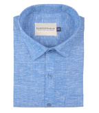 Velmora Luxurious Linen Vibrant Blue Formal For Men Shirt