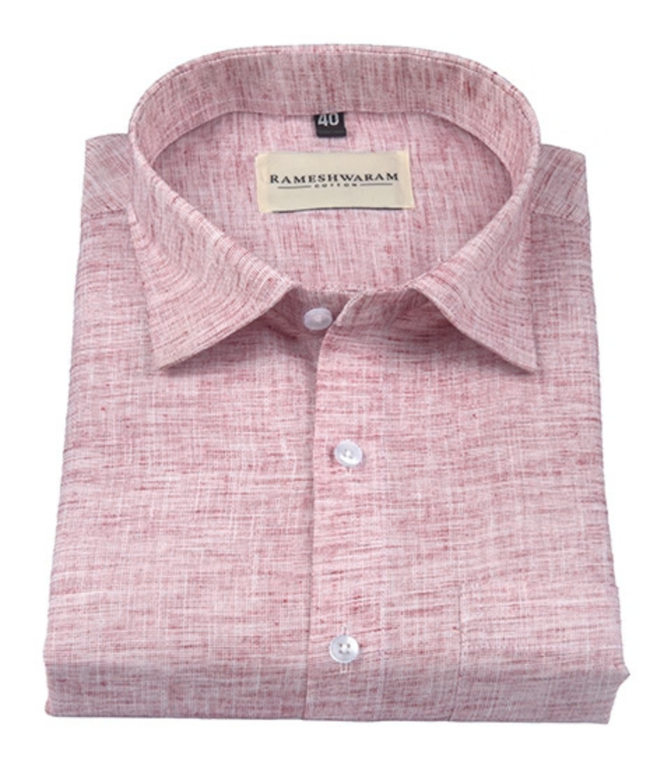 Pescora Italian Linen Dusty Rose For Men Shirt